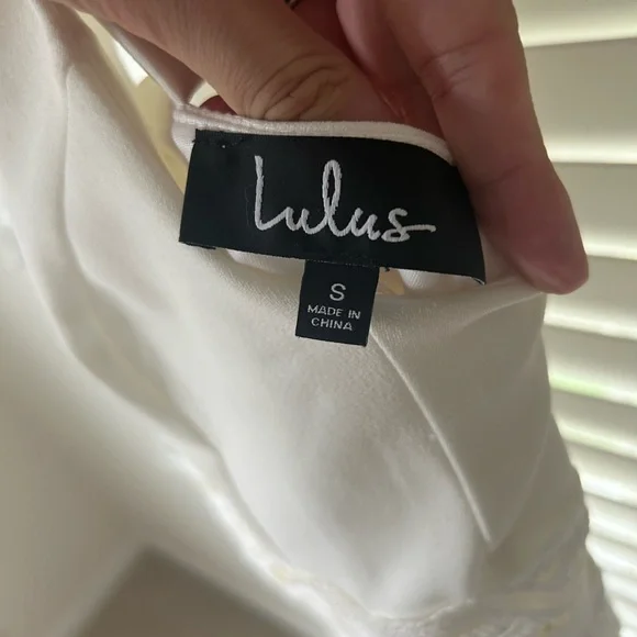 Lulus Midi Dress In the Name of Love White Crochet Lace Trumpet Bridal Small - Picture 12 of 14